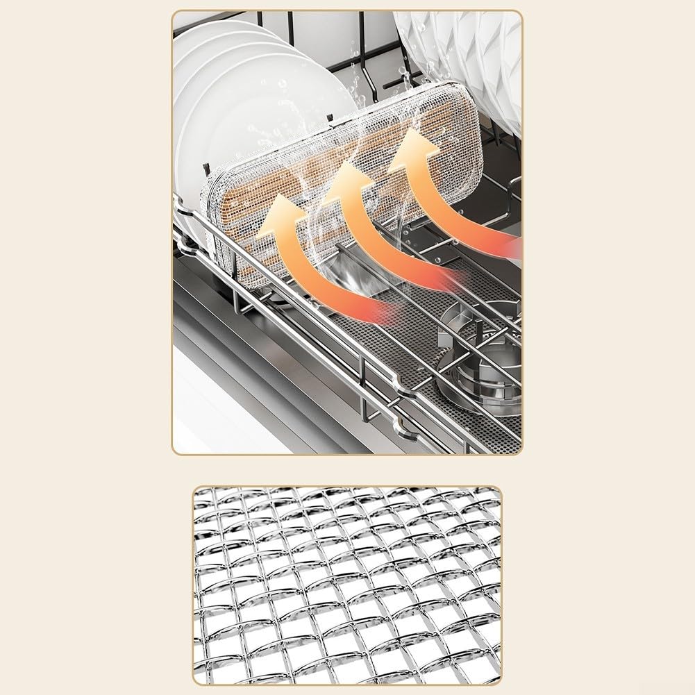 RichVibe Geschirrspüler Utensilienkorb Edelstahl - Rostfester Besteckkorb Für Kleine Gegenstände