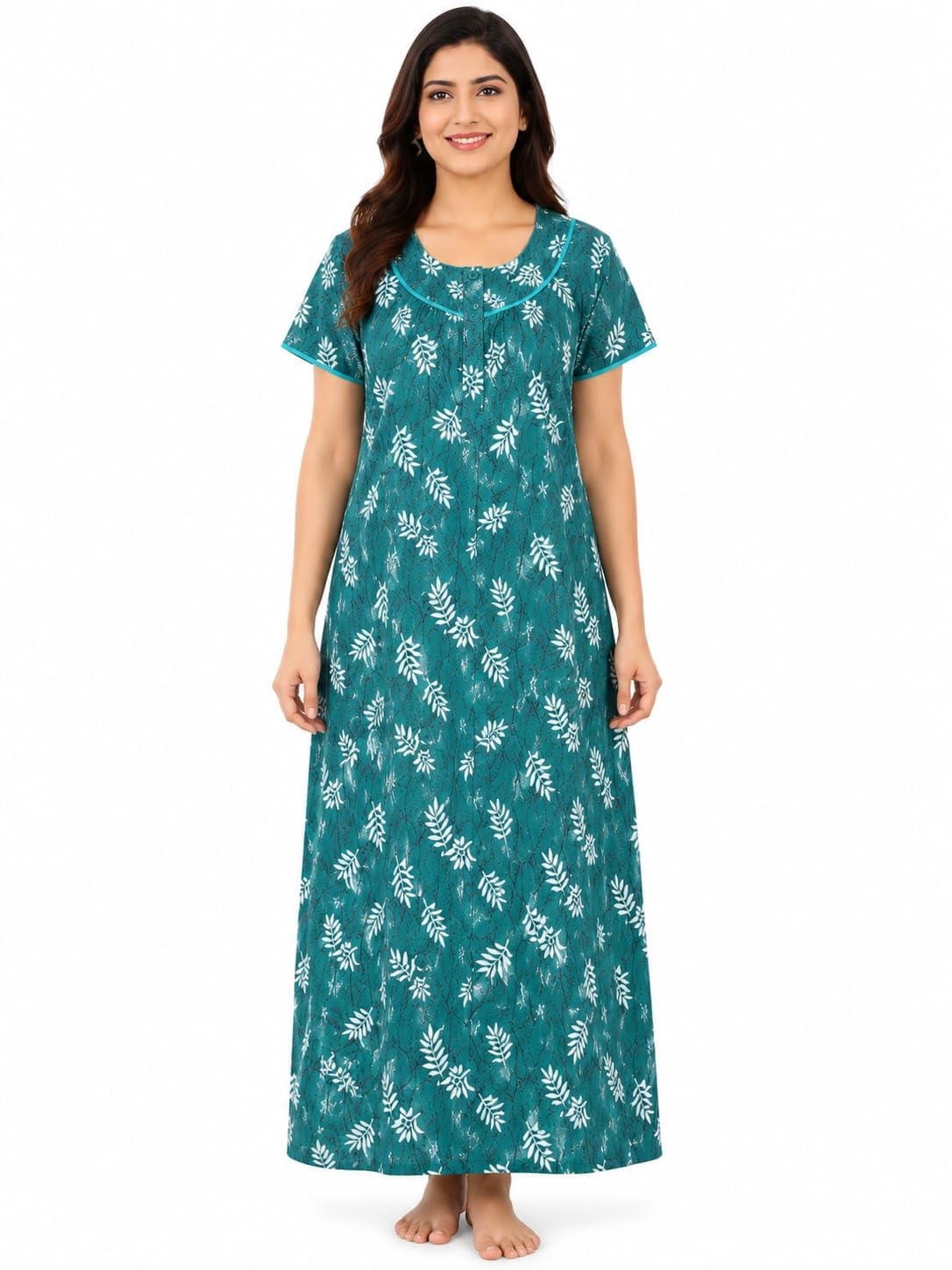 KSHI Pure Cotton Nighty for Woman | Night Gown for Women Nightwear | Cotton Nighty for Women Stylish | Maxi for Women Cotton-image-34