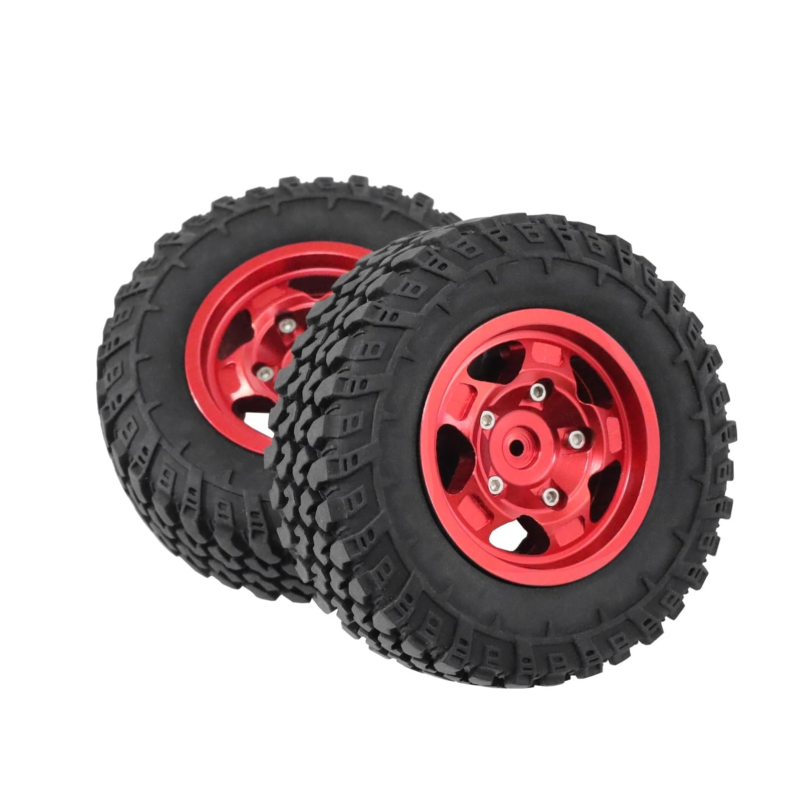 para WPL para FAYEE para MN 99S 98 MN300 4 Uds Neumáticos Ruedas Metal con Cerraduras Cuentas Coches RC Modificación Mejora Accesorios Modelo RC Rueda Neumáticos