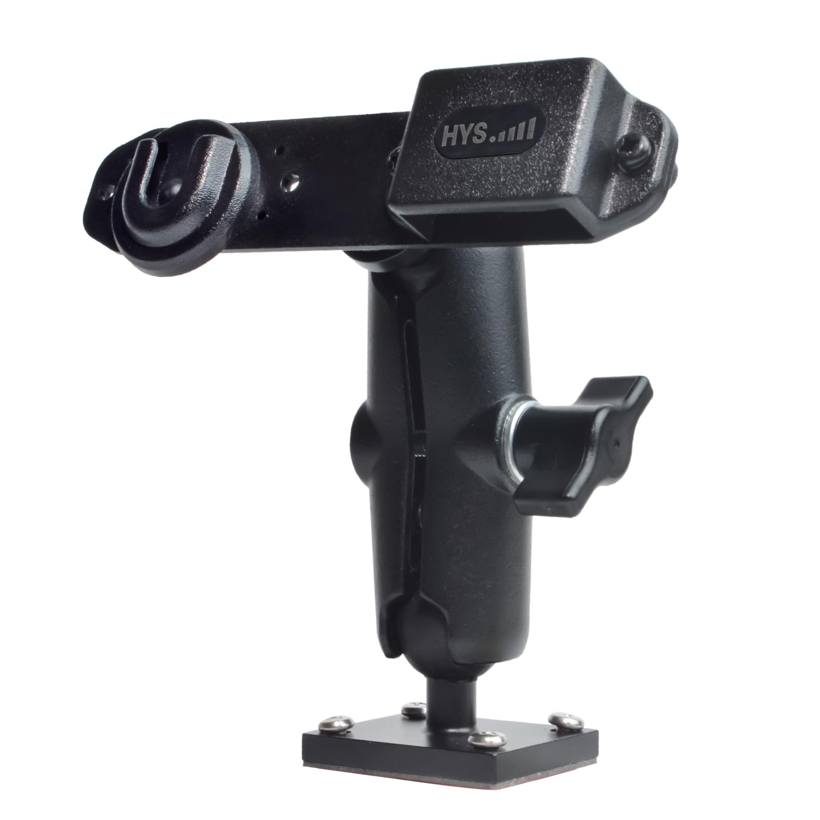 HYS Duty Drill Base Tablet Holder Mount for Truck & Vehicle, Drill Base Tablet Holder with Aluminum Arm for All HT’S Radio with Belt Clip Motorola SL300, APX6000, APX8000, & Cb Radio Mic Hang Up