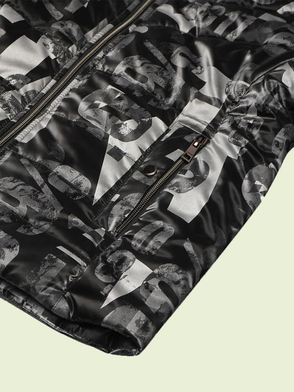 Image of Boys Solid Winter Wear Hooded Puffer Jacket For Kids