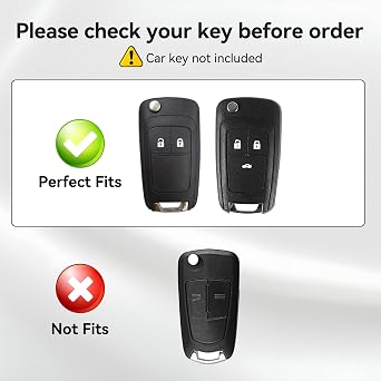 Car Key Case with Key Fob Compatible with Chevrolet Trax Opel Vauxhall Adam Astra Corsa Meriva Mokka Movano Zafira Buick Key, TPU Protective Cover - Flip Key