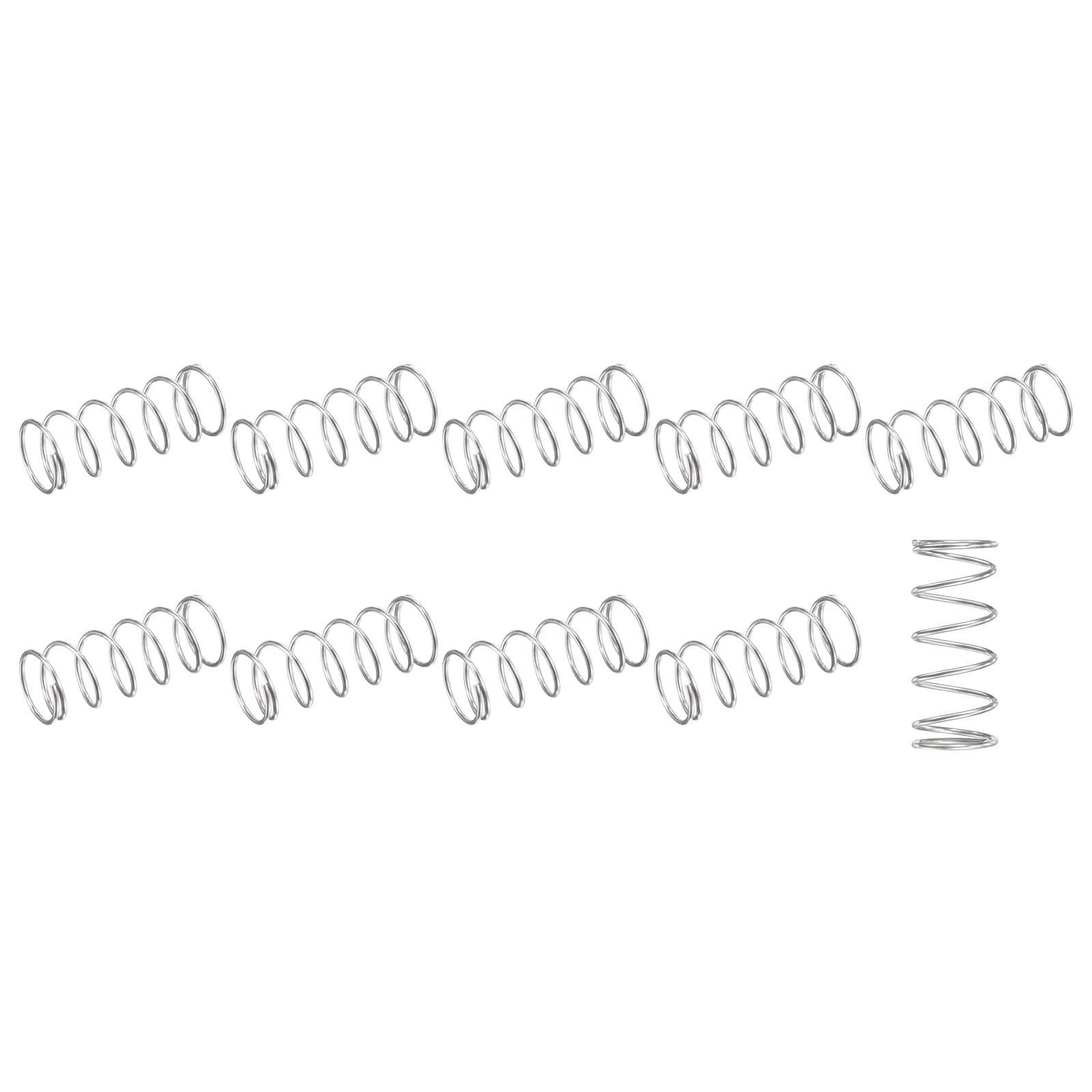 METALLIXITY Compression Springs (0.5x5mm OD,25mm Free Length) 10Pcs,Silver — Amazon image 14