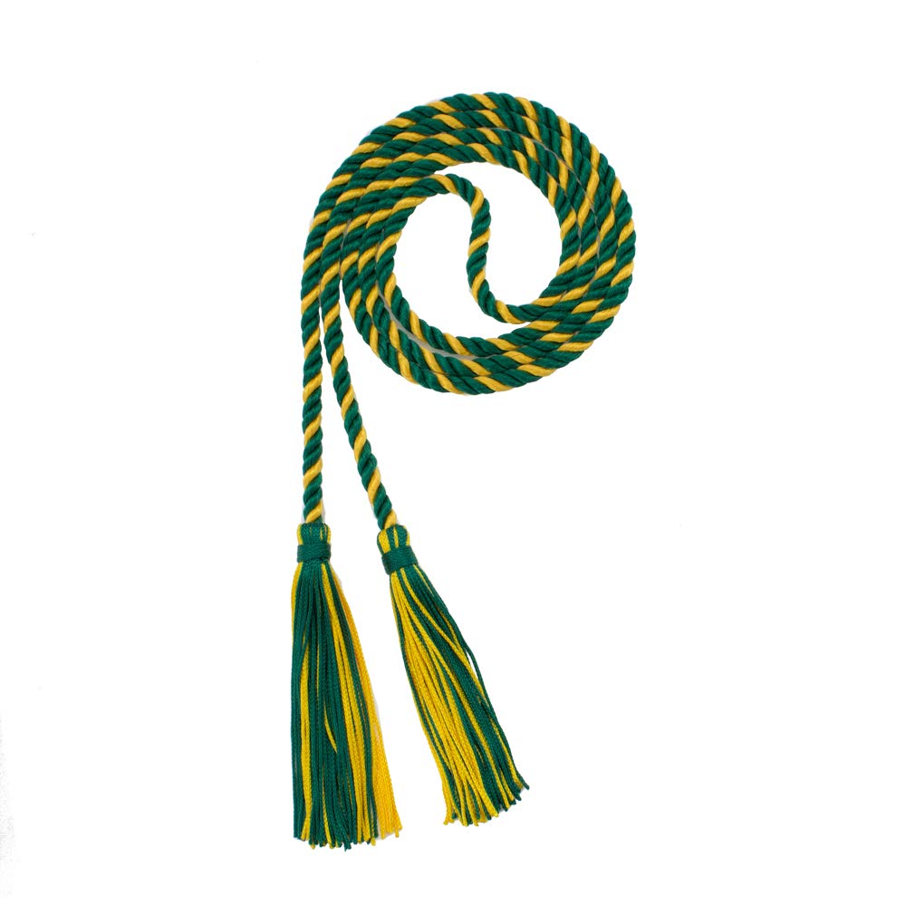 Tassel Depot Graduation Honor Cord - Gold/Green - Every School Color Available - Made In Usa