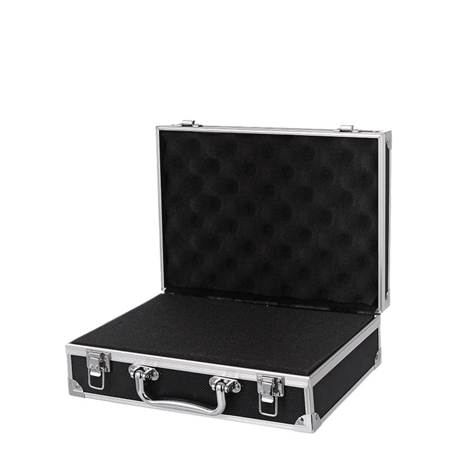 Aktenkoffer Aluminium ToolBox Tragbare Aluminium-Sicherheitsausrüstung, Werkzeugkasten, Instrumentenkoffer, Aufbewahrungsbox, Koffer, schlagfester mit Schwamm