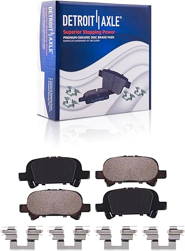 Miniatura 43 de Detroit Axle - Pastillas de freno para Chevy Trailblazer GMC Envoy Pastillas de freno de cerámica w/Hardware Buick Rainier Isuzu Ascender Olds