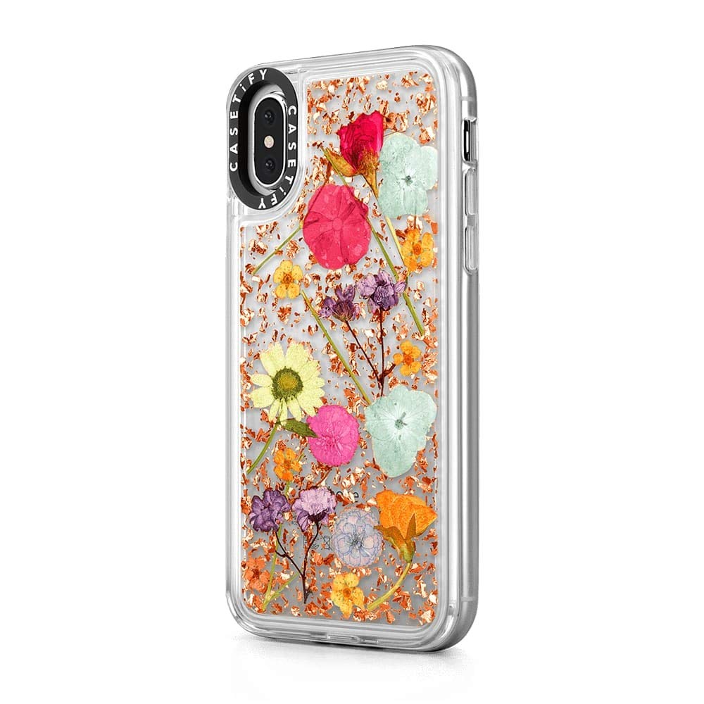 Casetify Real Flower Iphone Xs Case Pressed Dried Flowers Rose
