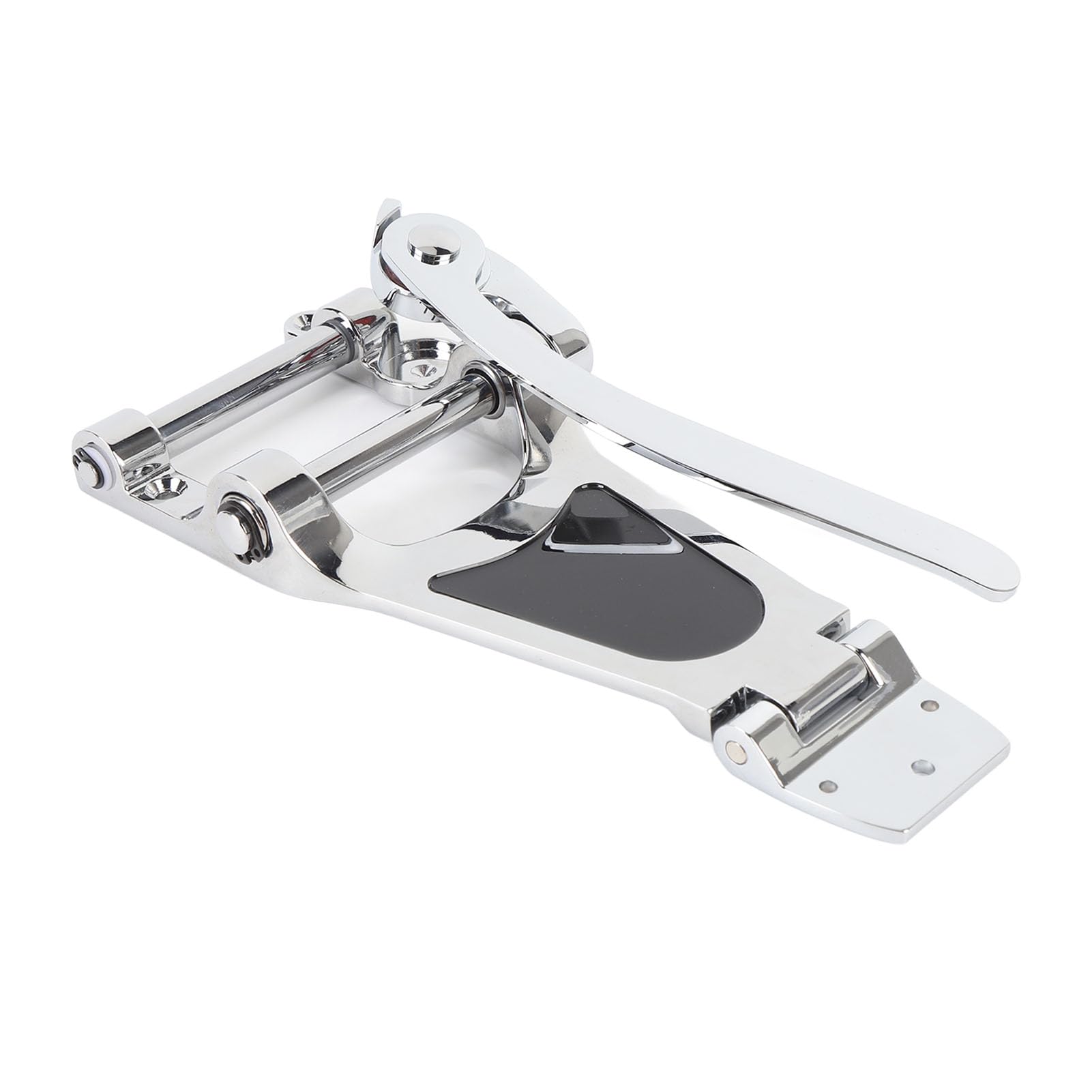 Jeffergarden Cordal de Guitarra Compatible con Guitarras Eléctricas Huecas de Jazz Unidad de Trémolo de Aleación de Zinc Barra Fija con Rodillo, Puente de Jazz Cordal de Vibrato para Guitarra (SILVER)