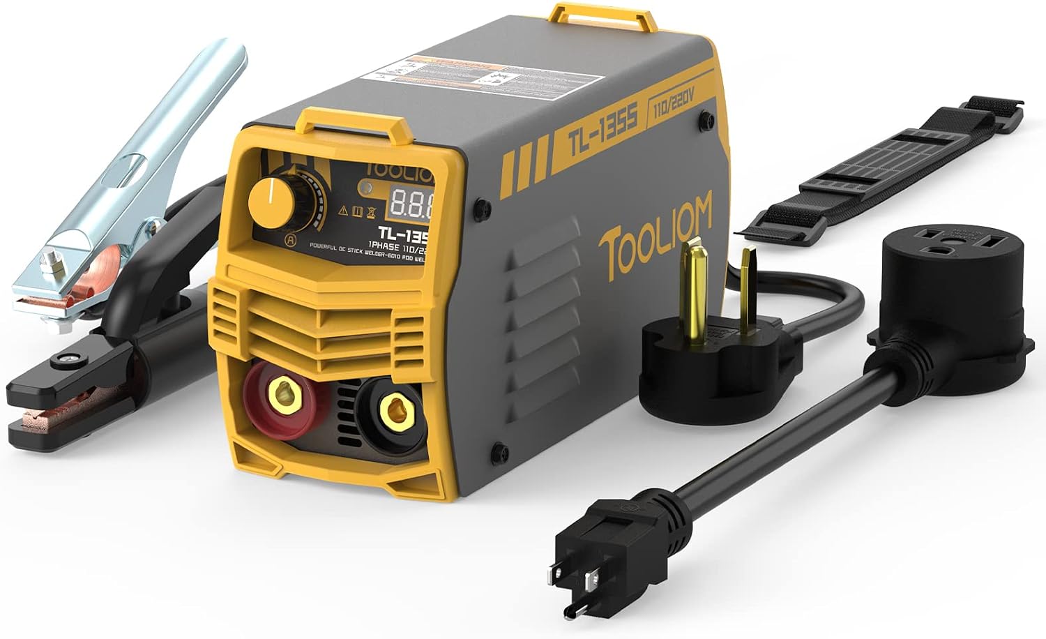 TOOLIOM 135A 110V/220V Stick Welder MMA ARC Welder Machine DC Inverter Welder with Digital Display Portable Welding Machine