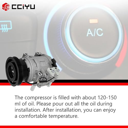 Miniatura 7 de cciyu Compresor de aire acondicionado 2008-2009 apto para Hyundai Tucson 2.0L 2008-2010 apto para Kia Sportage 2.0L CO 11374C