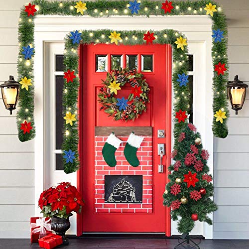 Christmas Garland For Outdoor/Indoor Decoration, Soft Greenery Artificial Garland Decorations, Non-Lit Green Xmas Garlands Perfect For Party Home Garden And Holiday Festival Decor, 50 Feet 2 Pack #TOP6