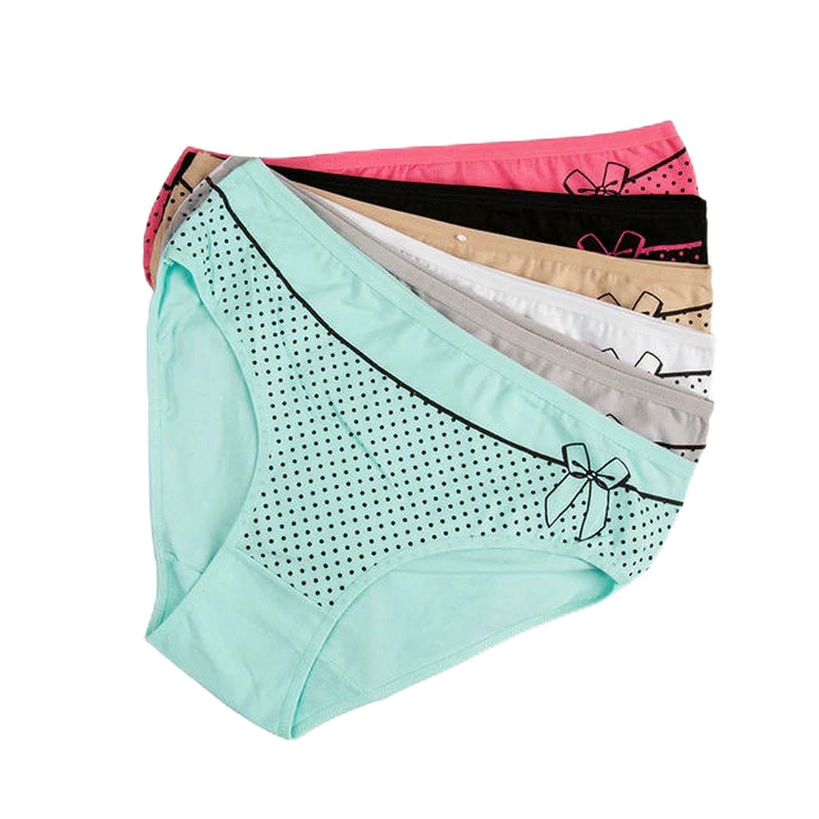 Mutande Donna Cotone Mutandine da in Taglie Forti con Stampa A Vita Alta Slip Intimo Floreale 6 Pezzi Set-9162-xxxl-6