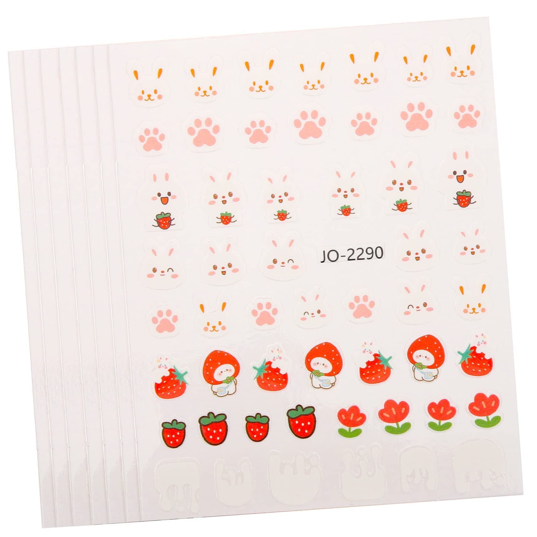 FRCOLOR 4 Juegos De Pegatinas De Conejito Para Uñas Decoración Navideña Para Mujeres 10 Hojas X 4
