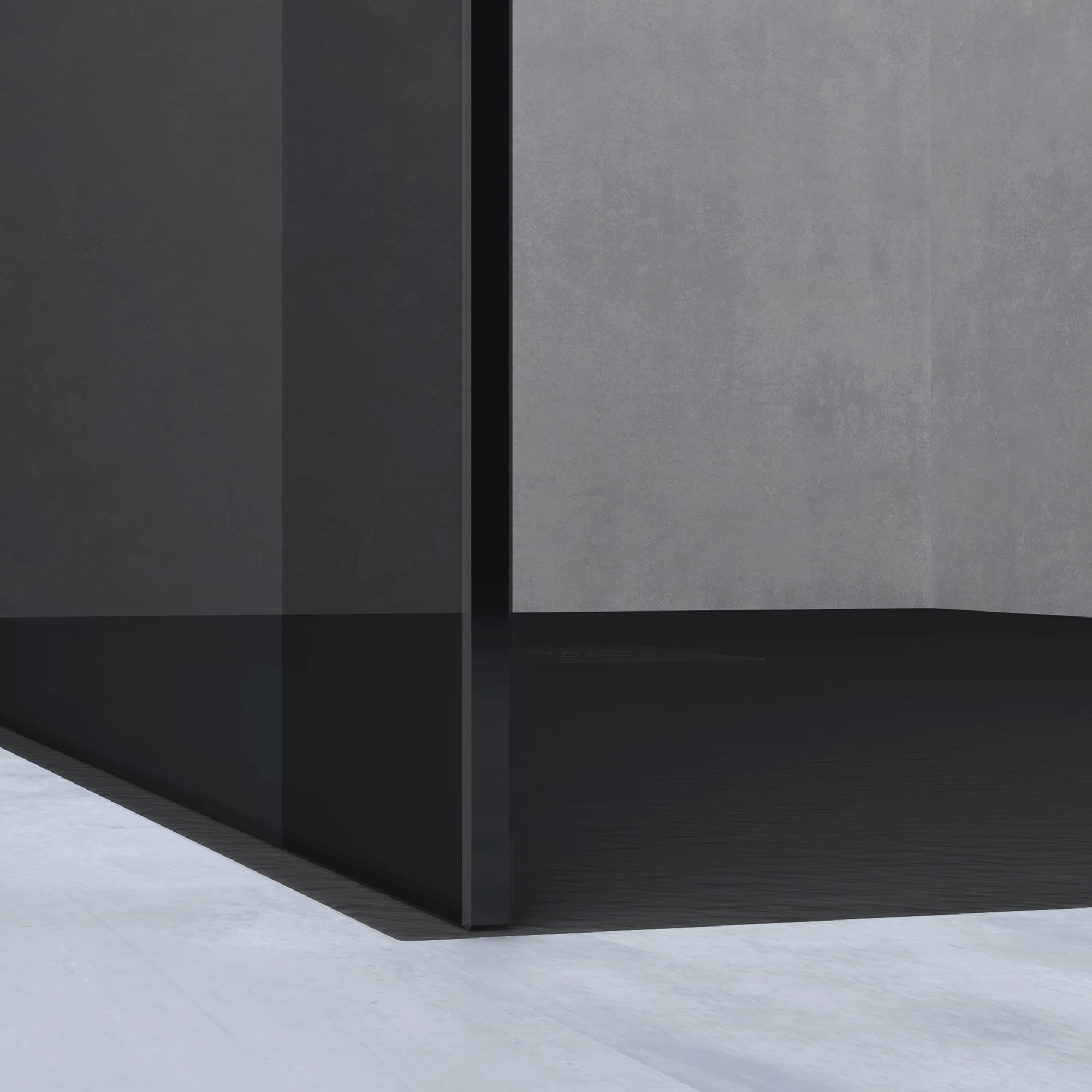doporro Paroi de Douche Pare-Douche Verre de Securite Gris Teinté 8mm Douche à L'Italienne Barre de Stabilisation Inox Bremen1VG 130x200cm