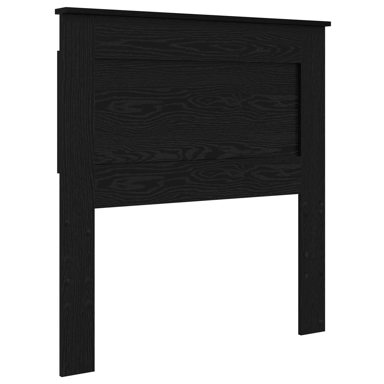 Drewnopochodna z pojemnikiem nowoczesna 100x200 cm Czarny | Ramka łóżka z szufladą i zagłówkiem z materiału drewnopochodnego, z pojemnym schowkiem, nowoczesna i trwała