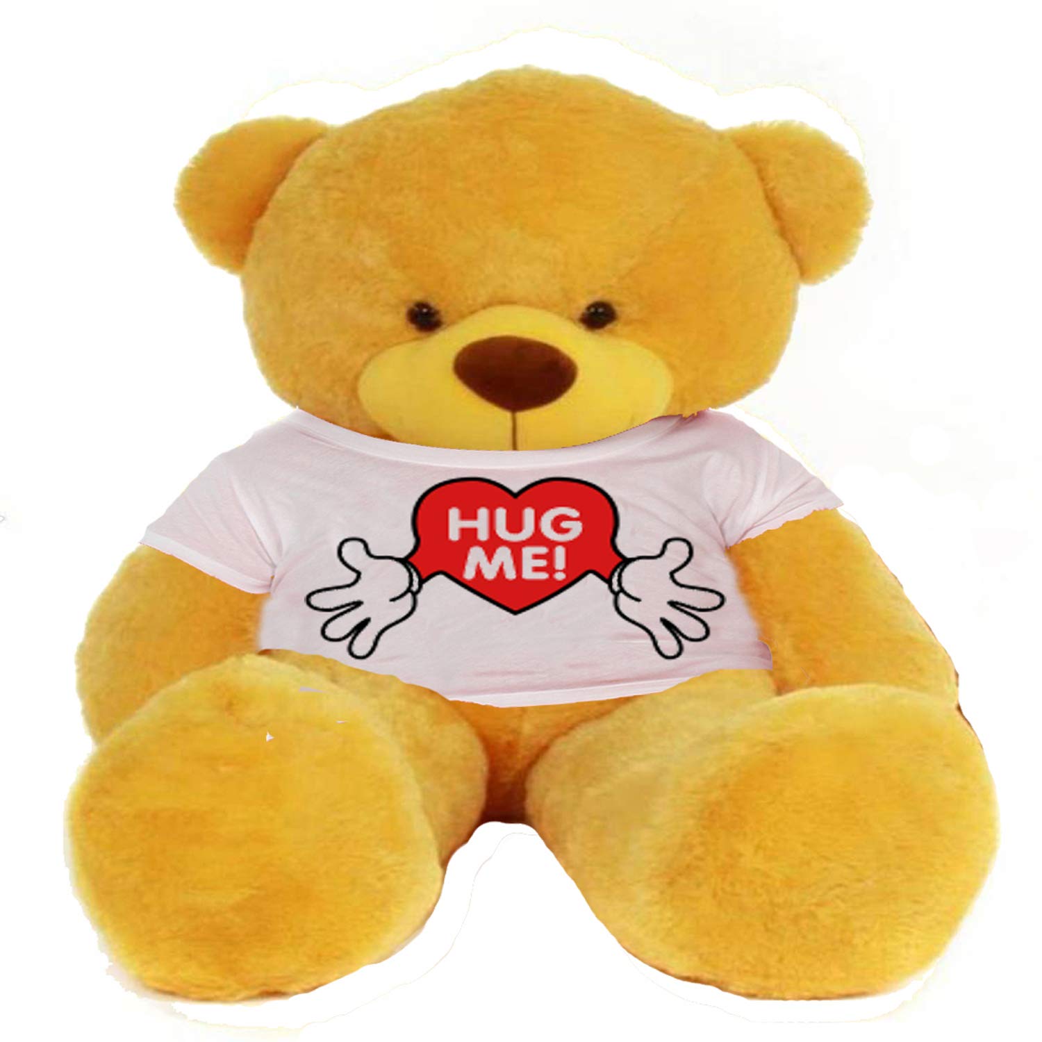HugnFeel® Soft Toys Big Teddy Bear Wearing Hug me T-Shirt 4 feet Yellow_T Shirt_Hug me Plush & Stuffed Toys (B08CDXRCHX) Amazon Price History, Amazon Price Tracker