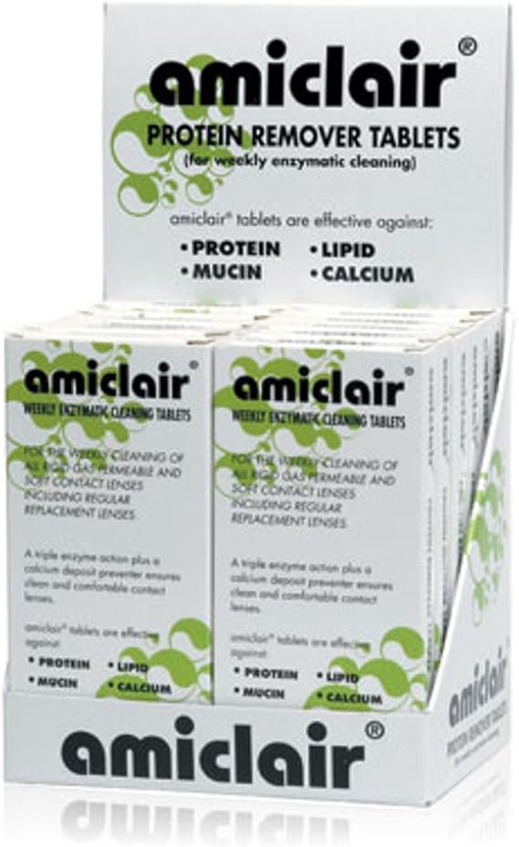 Amiclair Weekly Enzymatic Protein Remover Contact Lens Cleaning Tablets