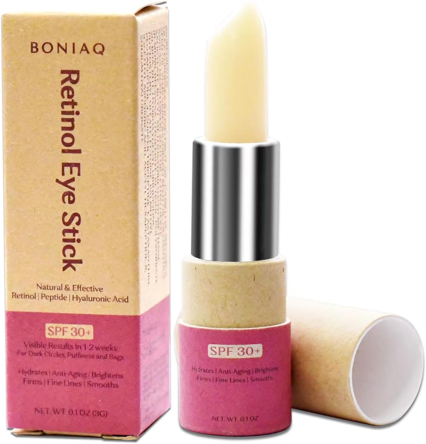 Retinol Eye Stick, Eye Brightener Balm, SPF 30+ Retinol Eye