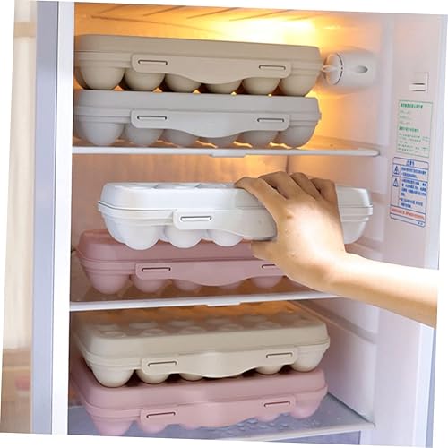 Miniatura 9 de Contenedor de huevos de 2 piezas, contenedor de 18 huevos, bandeja apilable de PP para huevos con tapa, bandeja de almacenamiento para huevos,