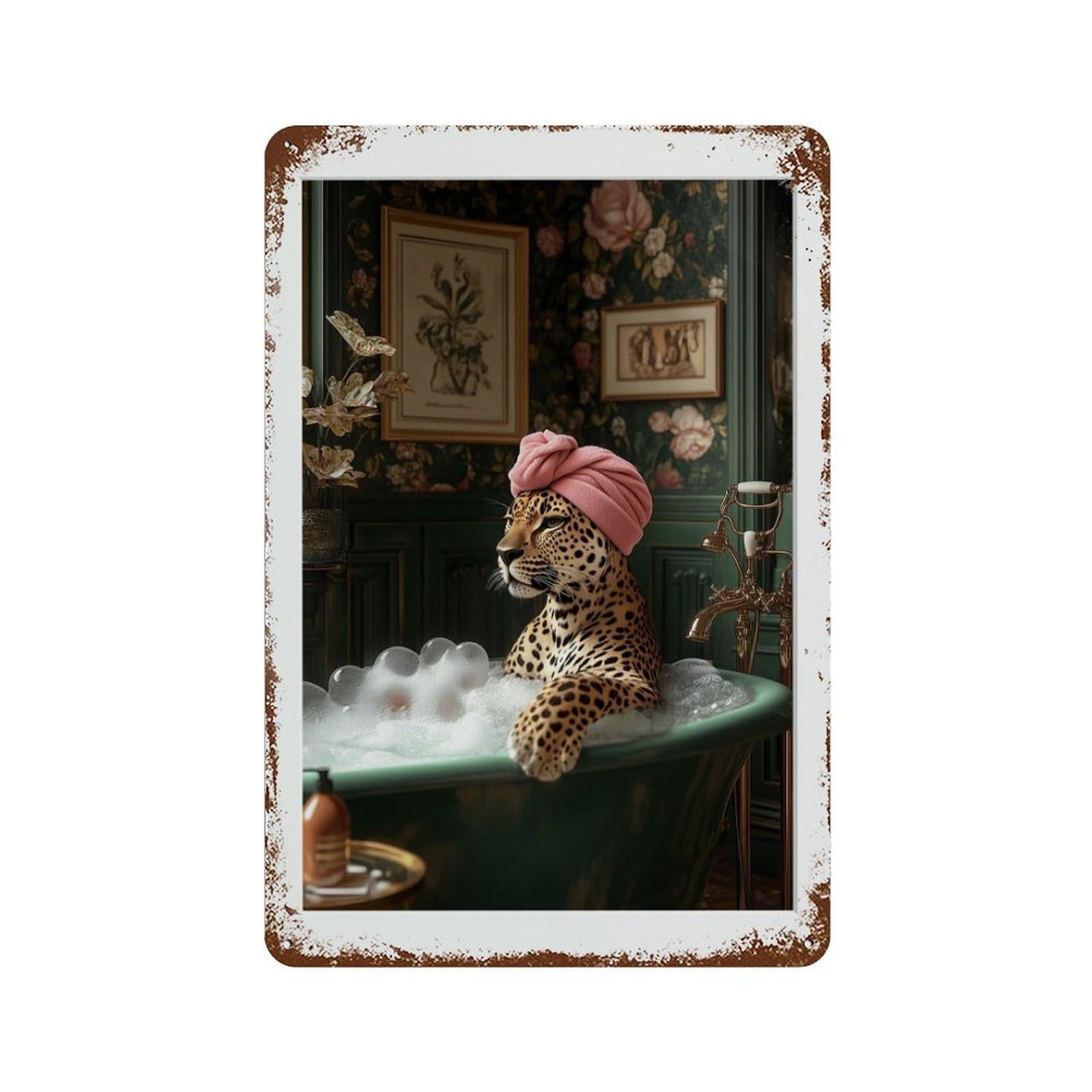 xiaoxiaoshen Leopard Photography S2 Wall Decor Art Metal Tin Poster Modern Home Decor Art Home Bar Shop Decorations Vintage Sign 30x20cm