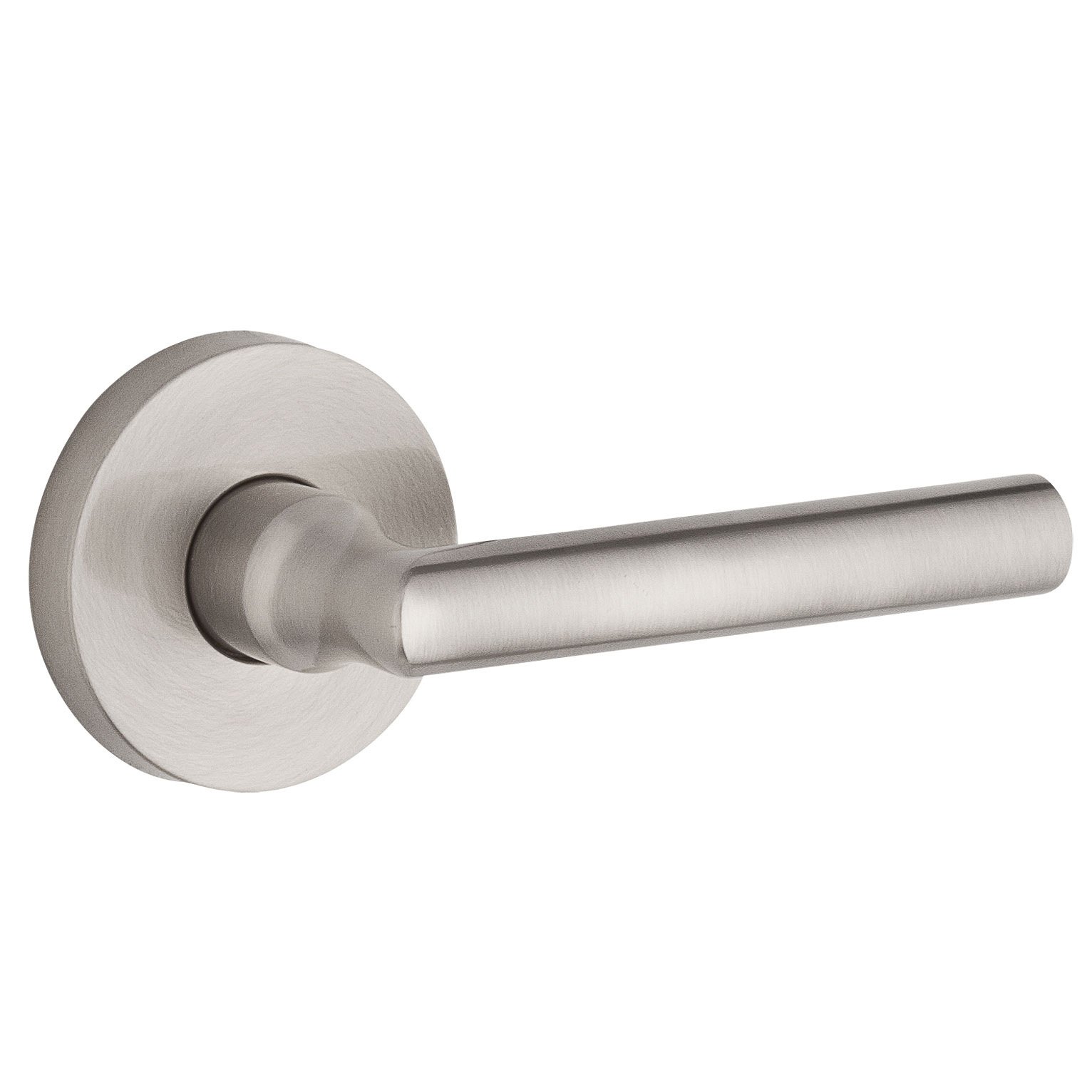 Lever Half-Dummy Tube Baldwin droit en nickel satiné pour porte