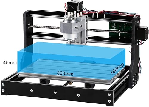 Miniatura 4 de Genmitsu CNC 3018-PRO Kit de fresadora GRBL Control de 3 ejes de plástico acrílico PCB de PVC para tallar madera, máquina de grabado con controlador
