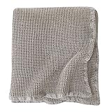 Brielle Home Darren 100% Cotton Waffle Weave Thermal Blanket, Taupe/Beige, King/Cal King