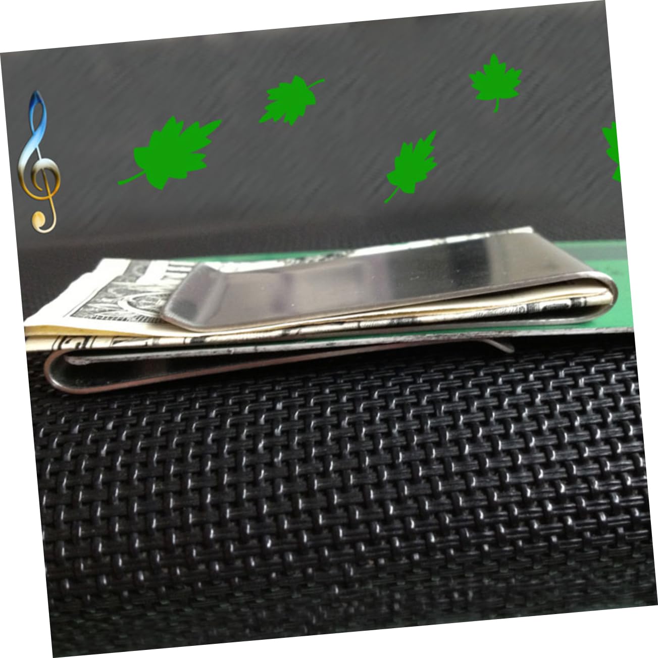 Healvian 3-fold Metal Holder Stainless Steel Clip Slim Wallet Id Card Credit Card Carrier