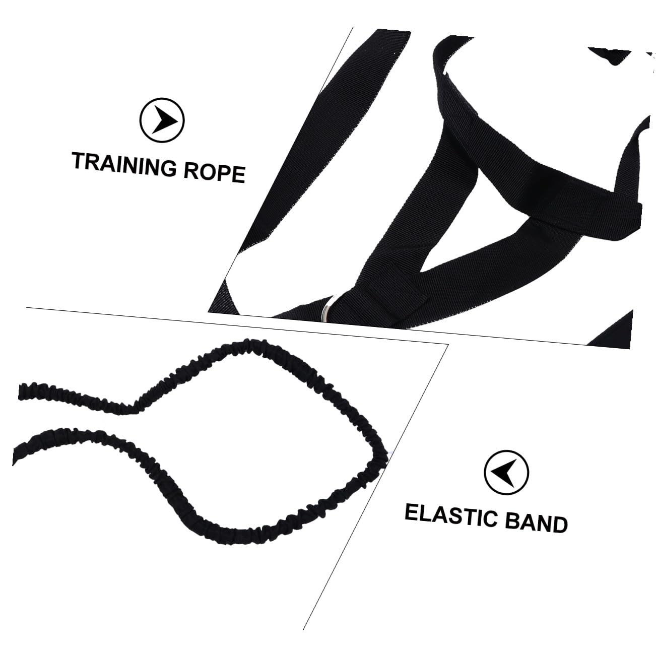 Cuerda de Entrenamiento de Yoga 1 Juego Negra de Tejido para Fitness