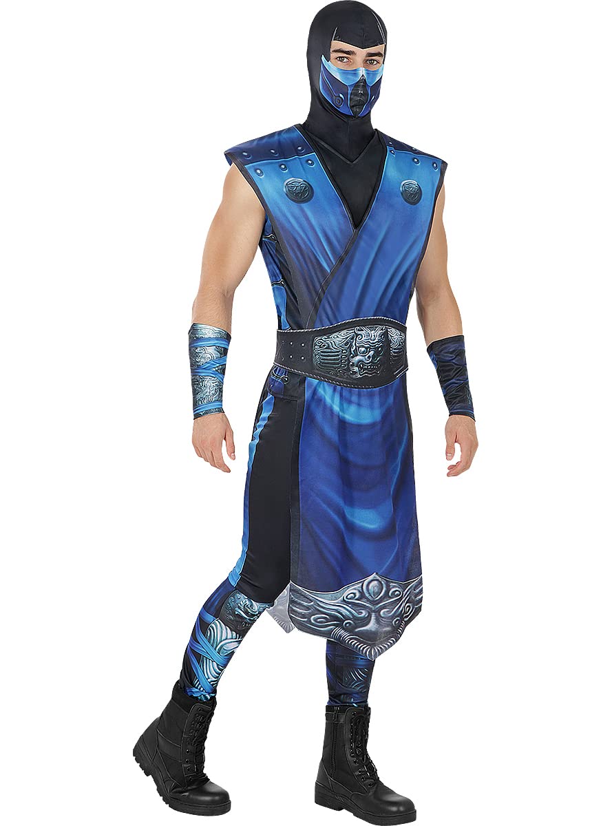 Funidelia | Disfraz de SubZero Mortal Kombat para hombre Videojuegos, Mortal Kombat - Disfraz para adultos y divertidos accesorios para Fiestas, Carnaval y Halloween - Talla L