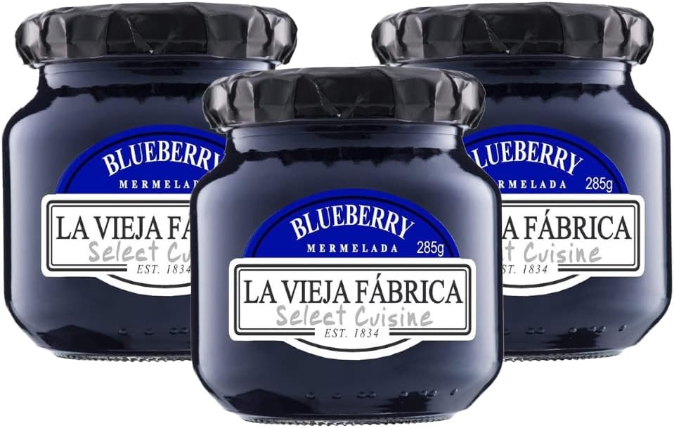La Vieja FabricaBlueberry Mermelada Jam Bottle, 855 g