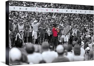 Trends International Tiger Woods - The Tiger Effect Wall Poster, 14.72" x 22.37", Stretched Canvas