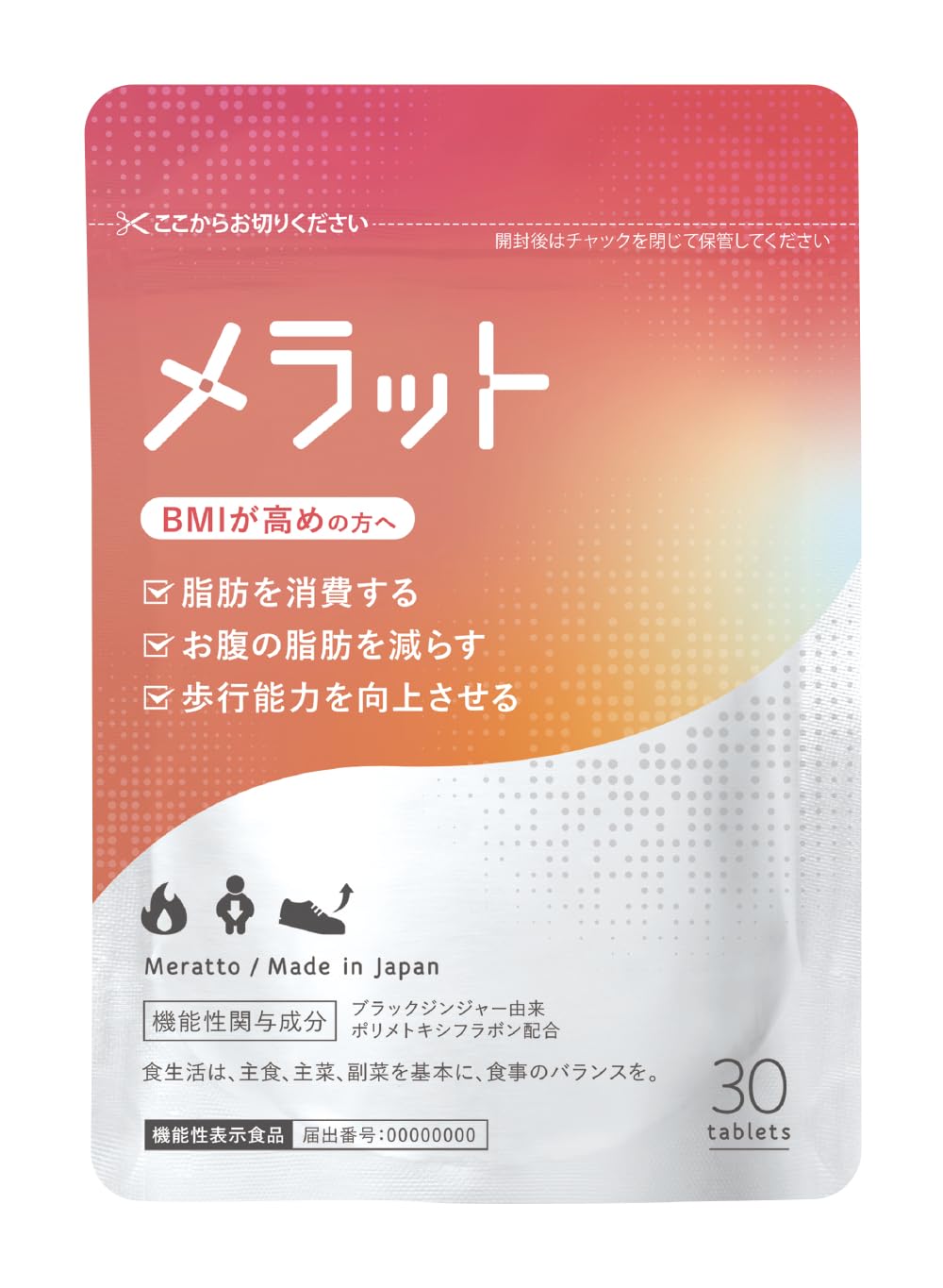 【新品未開封】機能性表示食品 メラット ダイエットサプリ　ブラックジンジャー Amazon | メラット ダイエットサプリ | ハハハラボ | ダイエット