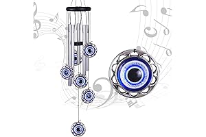 Blue Evil Eye Wind Chimes for Outside Decor