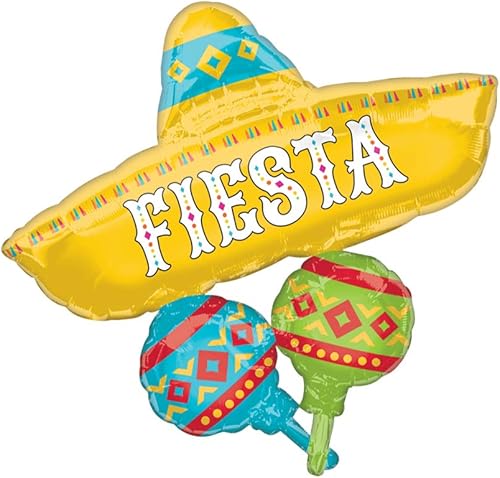 Anagram - Sombrero de fiesta con globo de aluminio de 32 pulgadas