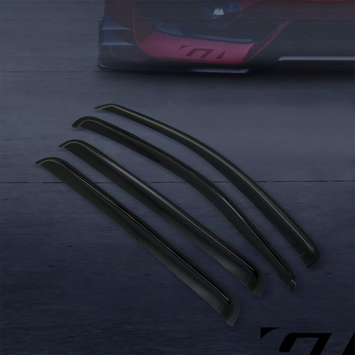 R&L Racing Window Visors Compatible with Dodge Durango 4Pc 04-10 | Sun/Rain/Wind Guard Smoke Deflector