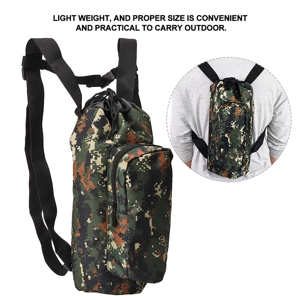 Longzhuo Sac à oxygène médical, sac de transport portable pour cylindre d'oxygène de 2 L, sac à dos médical portable pour réservoir d'oxygène avec sangles réglables, sac à dos pour voyage, vert