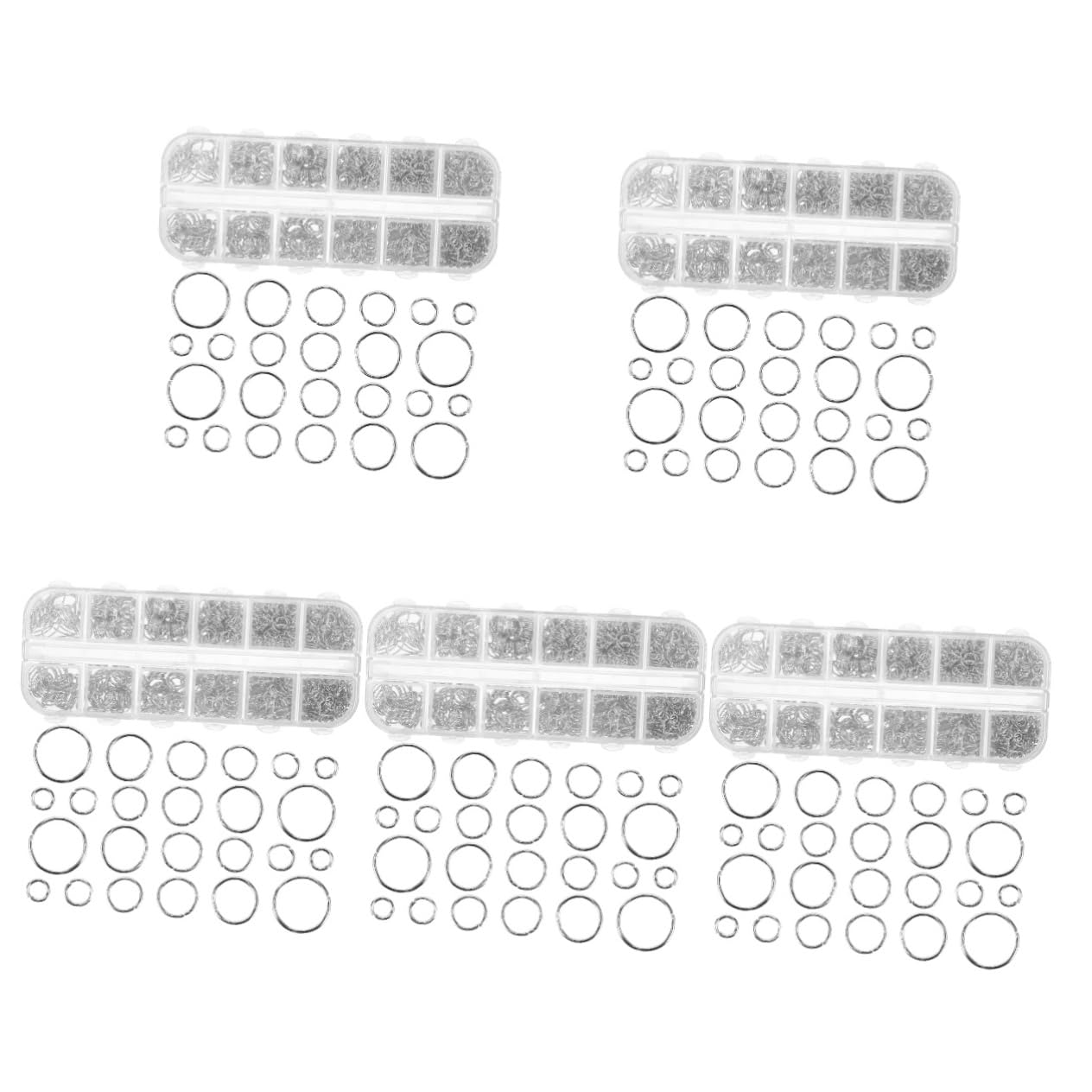 NUOBESTY 6000piezas Anillos De Salto Abiertos De Metal Para Joyería Diy Conectores Para Pulseras y Collares Accesorios De Manualidades Para Creaciones Personalizadas