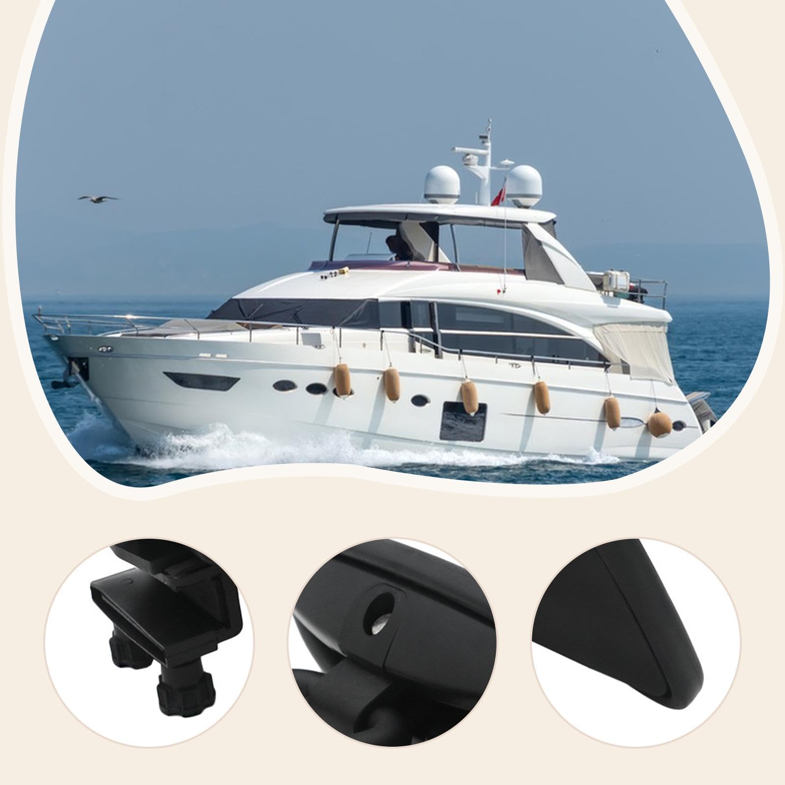 Rückspiegel für Boote, Weitwinkel, stabile Haltbarkeit, Premium-Ersatz für Marine-Spiegel, Zubehör für Surfen, Wasserfahrzeuge, Wasserski