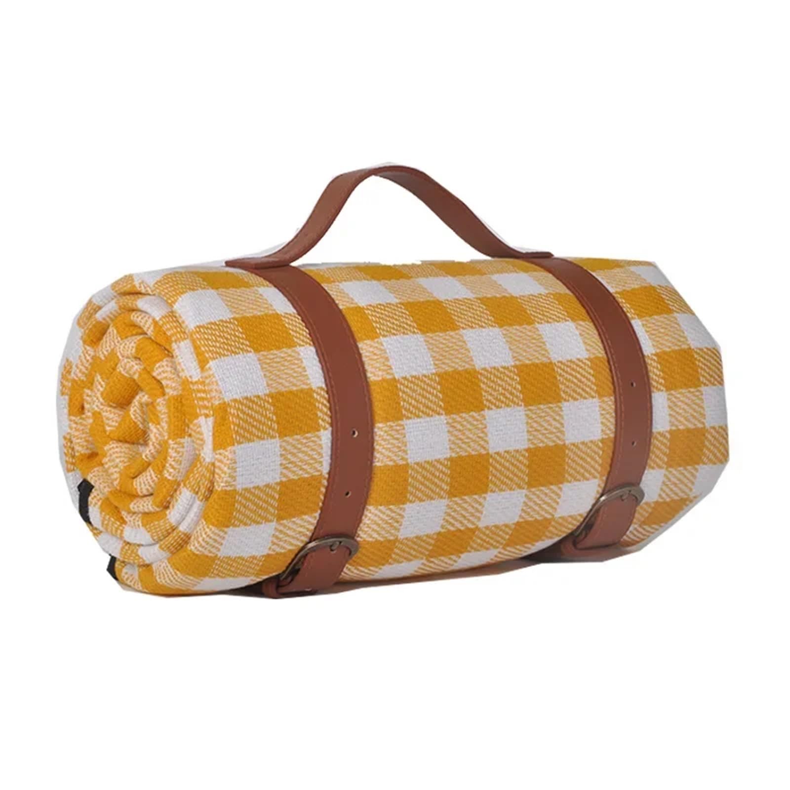 Tappetino da picnic impermeabile e da campeggio, coperta da spiaggia a quadri, rettangolare, grande, 200 x 200 cm, ideale per viaggi e riunioni di famiglia