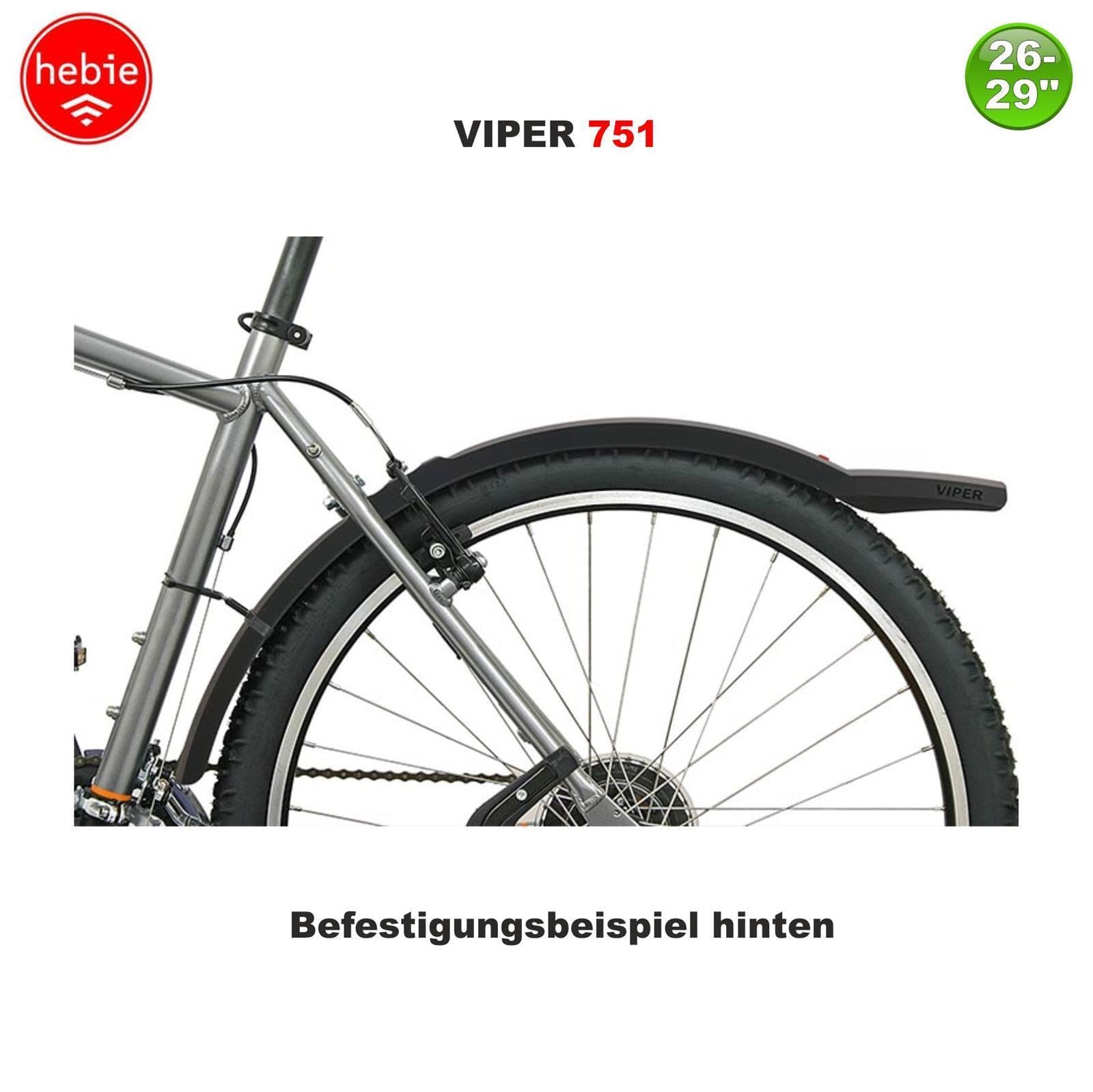 Hebie Viper 751 und Viper XF 726F Fahrrad Schutzblech-Set