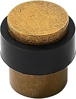 Vista 5 de KHTUMEWARE Paquete de 6 topes de puerta de piso de 1-1/2 pulgadas, tope de puerta negro mate, protector de pared para puerta comercial, cuña