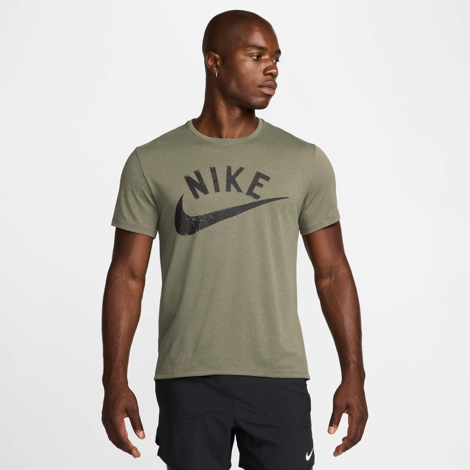 Nike Herren M Nk Df Miler Swoosh Ss Top Shirt