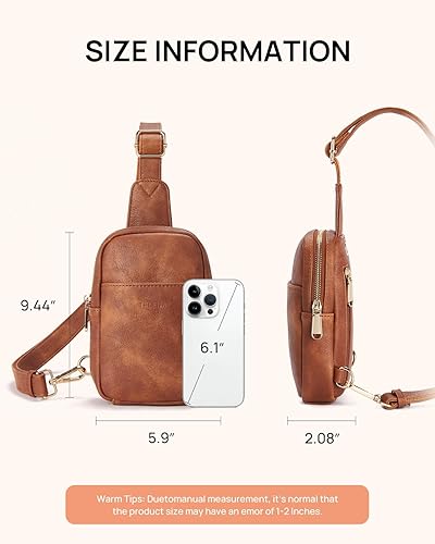 Miniatura 7 de Bolsos cruzados de Telena para mujer, bolso de piel para mujer, bolso cruzado de bandolera para mujer, bolso de viaje