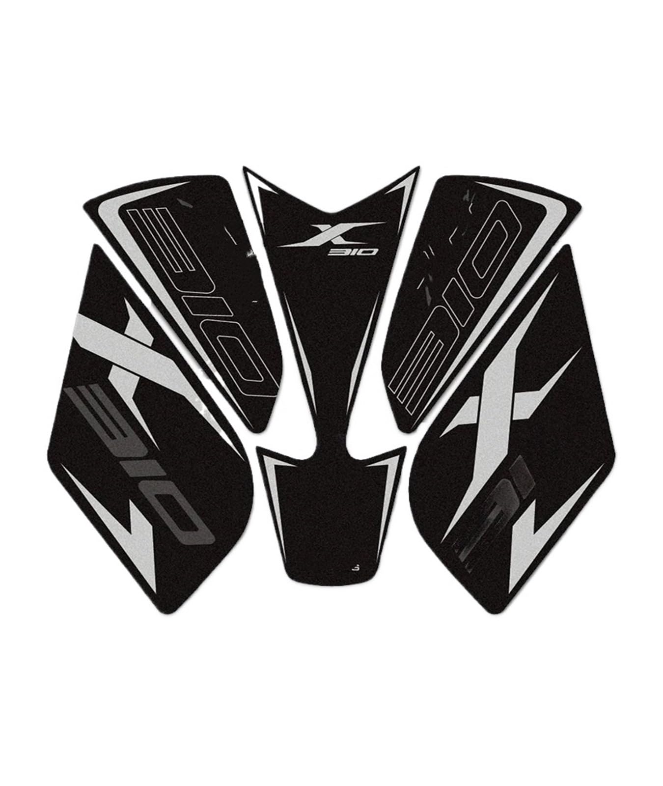Pljgdvbx Black Motorcycle Gas Tank Sticker Motorcycle Accessories Fuel Tank Pads Stickers Decal For 310X 310 X Generic Universal General Purpose Replacement Kit