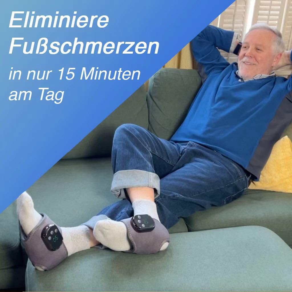 neurocur VitalPulser 3-in-1 Massager Fußmassager Elektrisch – 3 Massage-Modi & 5 Wärmestufen, Tragbar, Kabellos, Perfekt für Zuhause & Unterwegs
