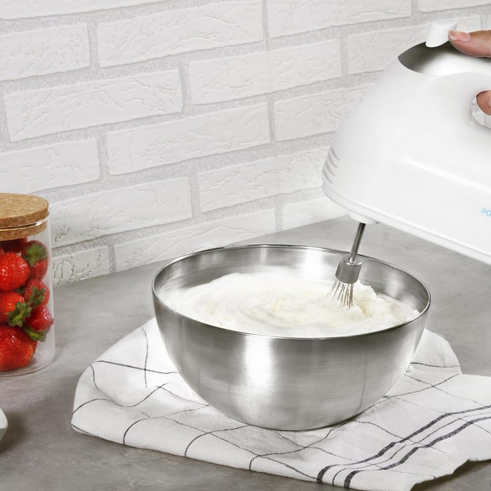 Cecotec Mixeur Plongeant Powertwist 500 Pro. 500W, 5 Vitesses, Fonction Turbo, Inclus: Fouets Inox, Crochets Pétrisseurs, Bouton QuickOut, Sans BPA, Support Vertical, Mélanges Parfaits
