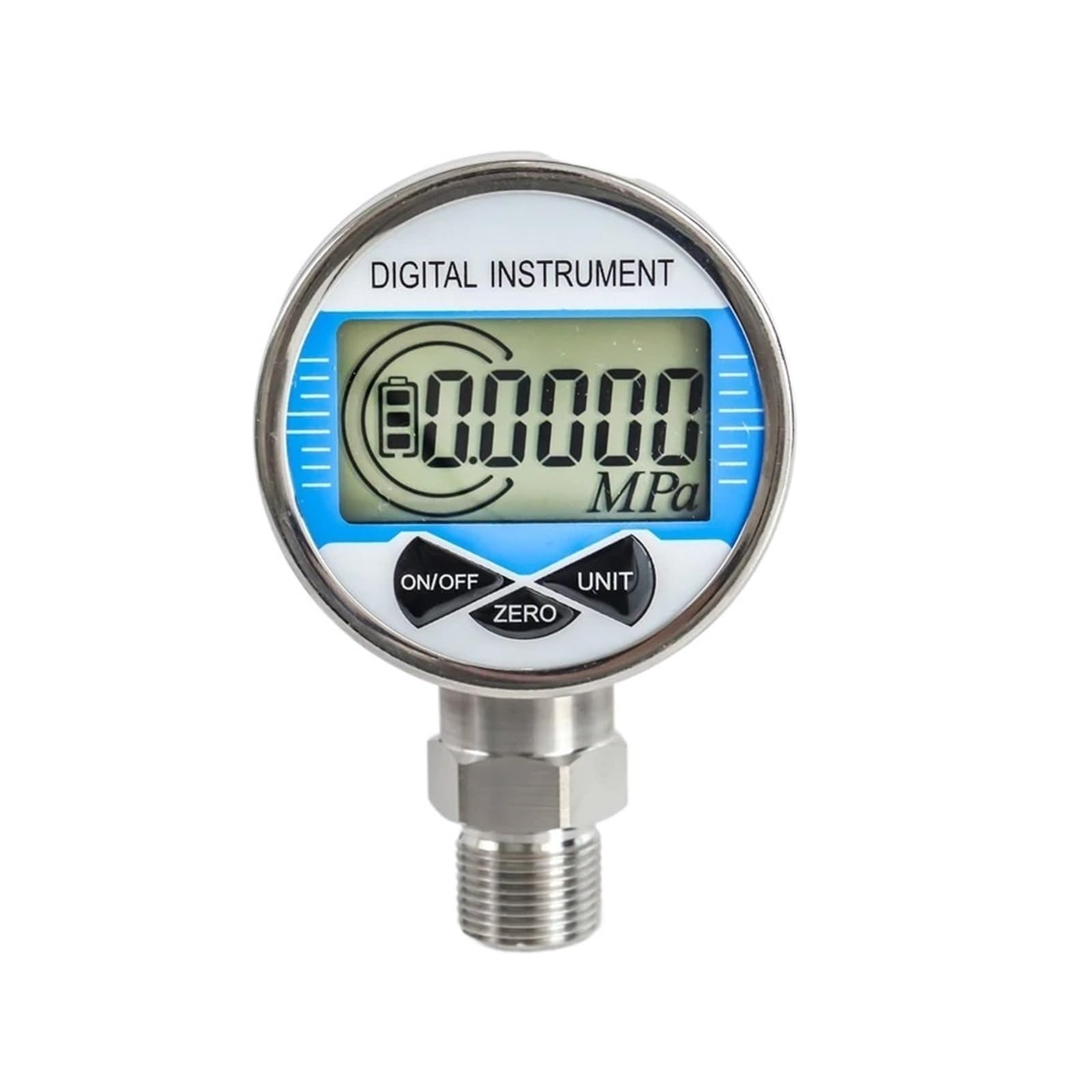 Manómetro, Medidor de presión batería, barómetro electrónico Digital intelinte acero inoxidable, medidor aceite y agua, pantalla 60MPA(60mm,0-10Bar)
