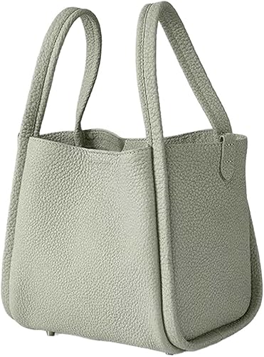 Bolso de Lujo de Diseño Clásico para Mujer, Bolso de Mano de Cuero Suave, Bolso de Moda Multifuncional Tipo Cubo, Elegante Bolso de Mano