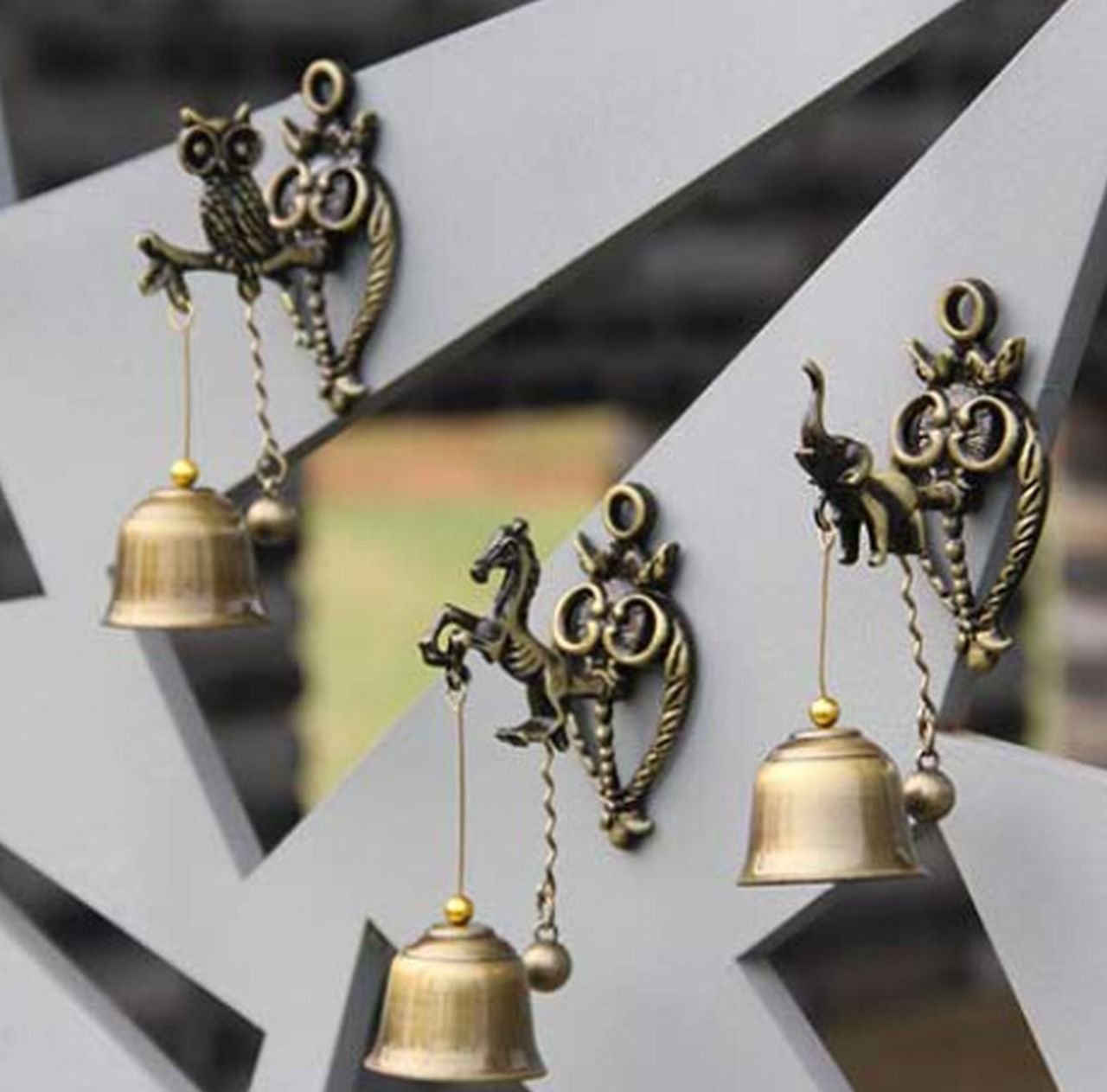 アンティーク　ドアベル アンティーク風 ドアベル ネジ付き 真鍮 ゴールド アクシス